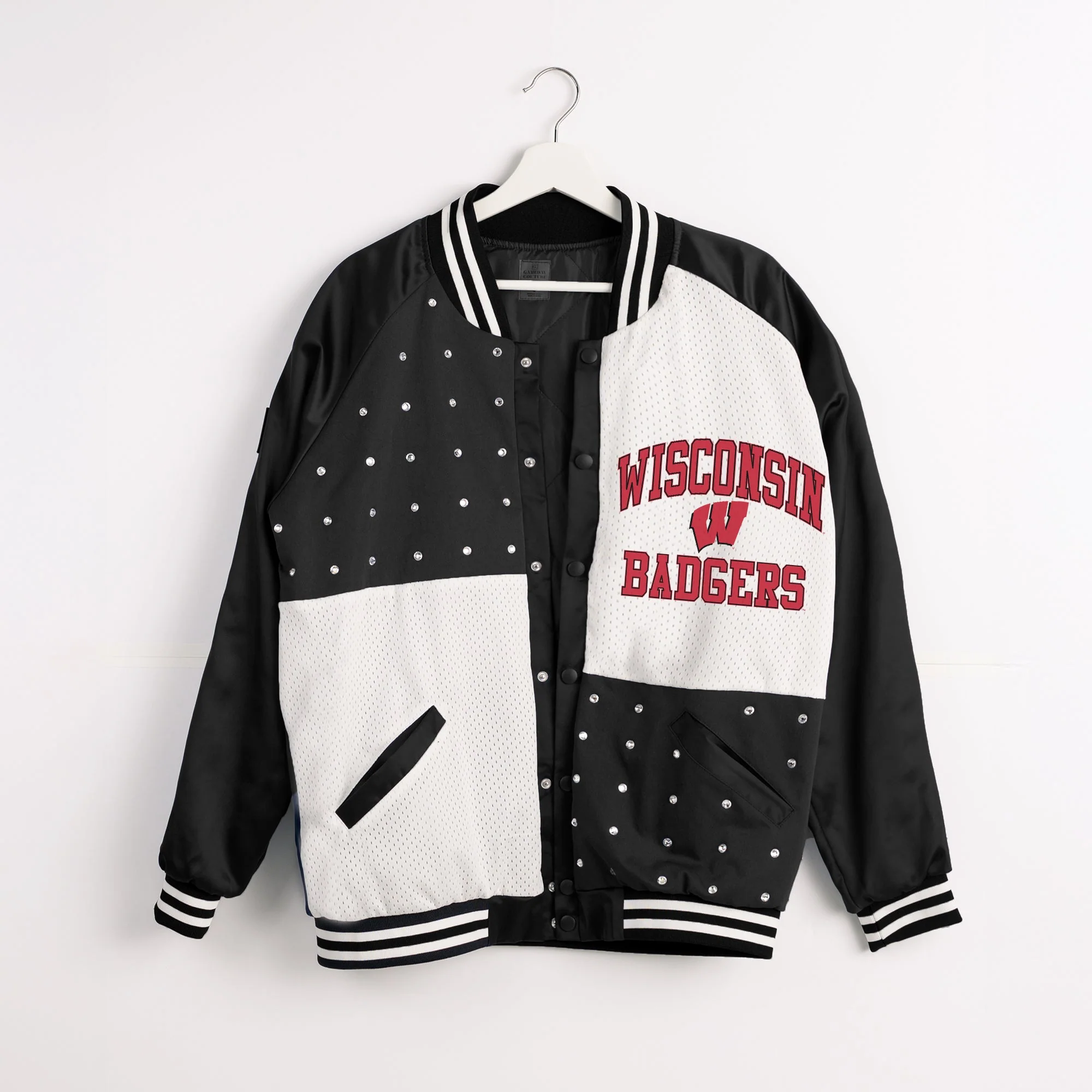 Wisconsin Attire WISCONSIN BADGERS REFINED RIVALRY THROWBACK VARSITY BOMBER JACKET ...